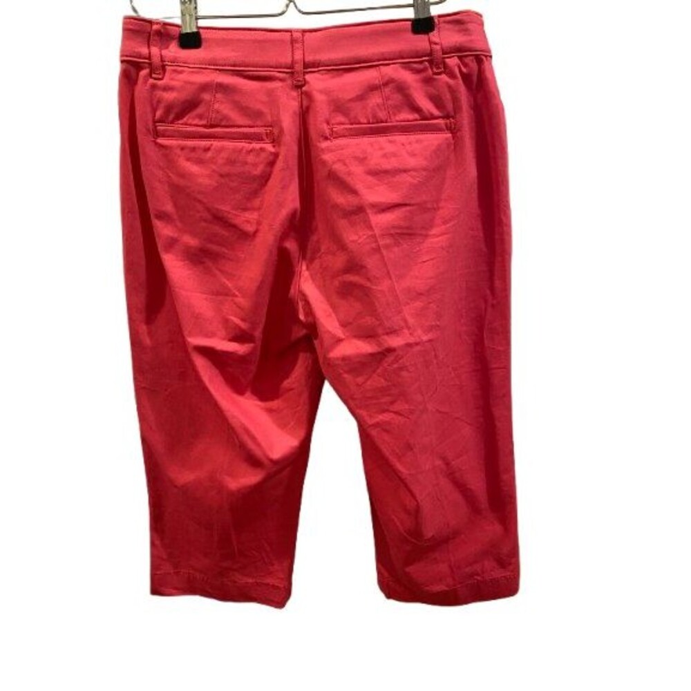 Women's Size 8 Capri Pants Pink St. John's Bay Mid-Rise Cotton/Spandex NWT - Picture 2 of 2